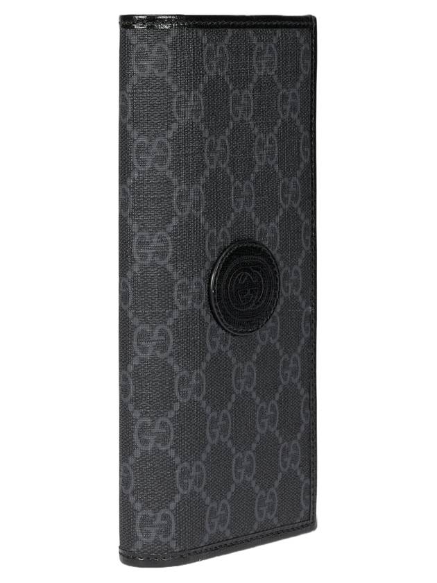 Interlocking G Long Wallet Black - GUCCI - BALAAN 3