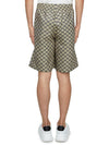 GG linen shorts beige - GUCCI - BALAAN 4