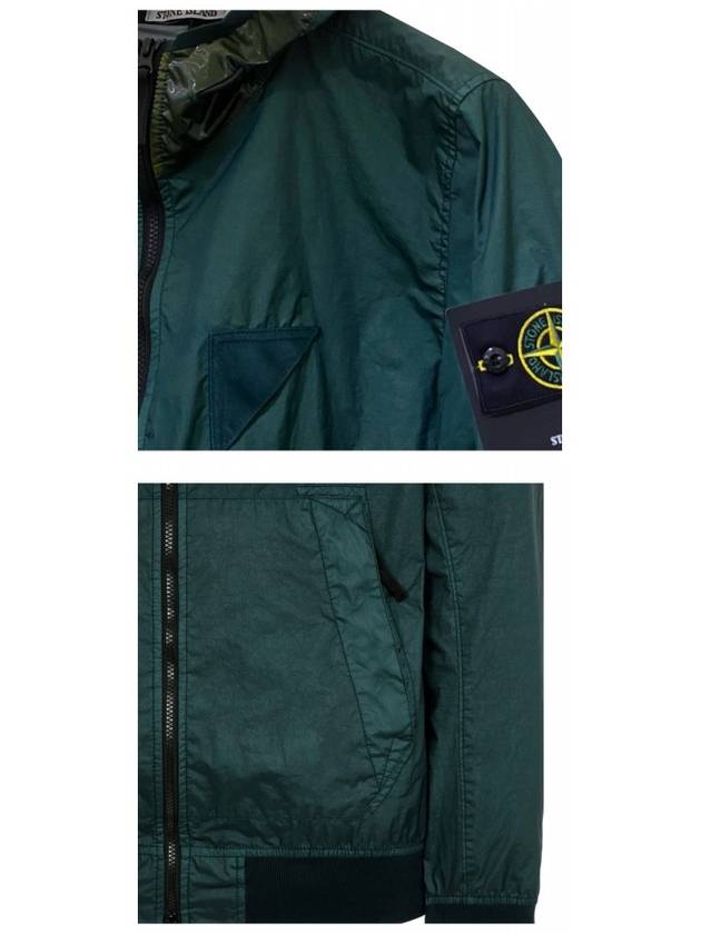 Wappen Patch Nylon Hooded Jacket Dark Green - STONE ISLAND - BALAAN 6