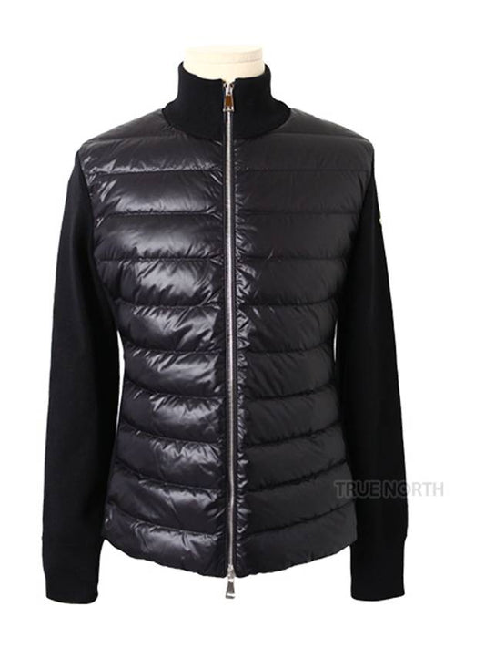 Women 9B00025 M1131 999 Mix Padded Zipup Jacket Jumper Black - MONCLER - BALAAN 1