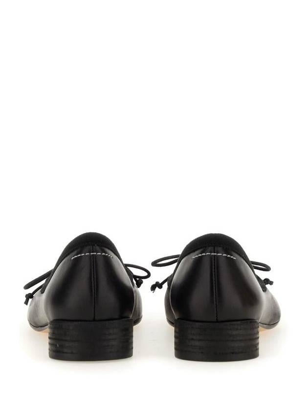 Leather Ballerina Flats Black - MAISON MARGIELA - BALAAN 4