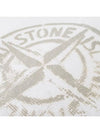 Men's Logo Print Crew Neck Short Sleeve T-Shirt White - STONE ISLAND - BALAAN 5