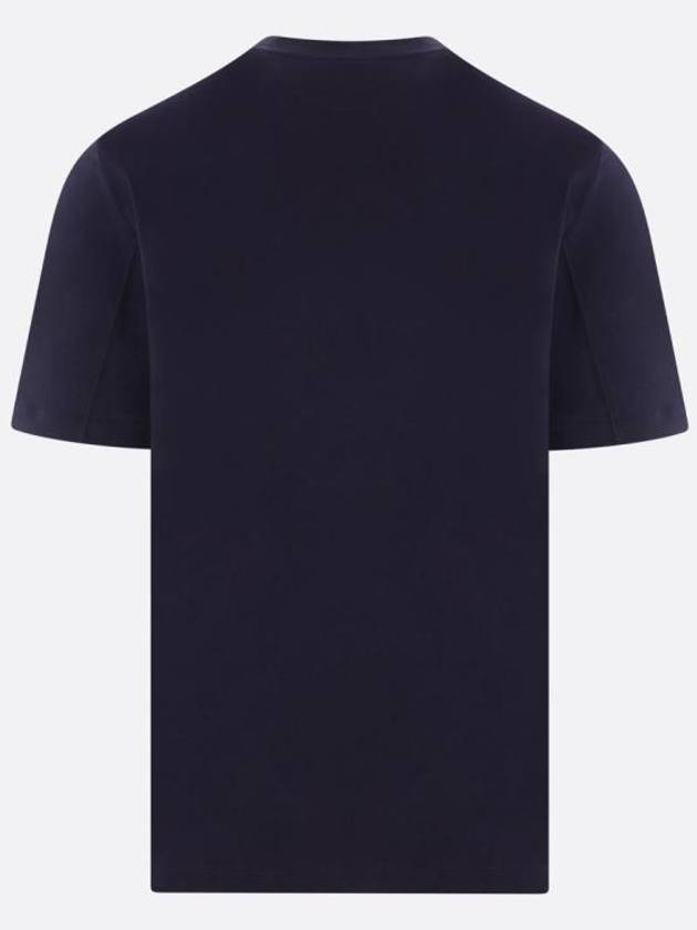 Crew Neck Short Sleeve T-Shirt Navy - BRUNELLO CUCINELLI - BALAAN 3