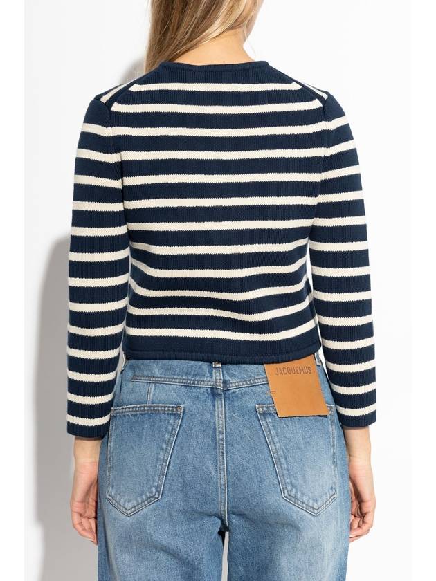 Theory Cardigan With Stripe Pattern, Women's, Navy Blue - THEORY - BALAAN 4