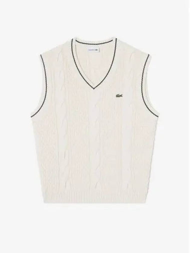 Men s Tipping Point Cable Vest AF712E 54NH 70V Domestic Product GQ2N24073051587 - LACOSTE - BALAAN 1