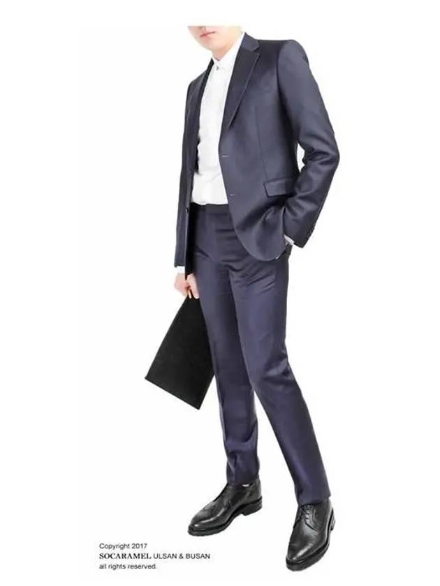 Striped Slim Fit Suit Navy - GIVENCHY - BALAAN 4