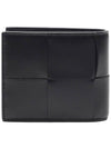 Intrecciato Cassette Half Wallet Black - BOTTEGA VENETA - BALAAN 5