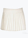 A-line Short Pleats Skirt White - AMI - BALAAN 2