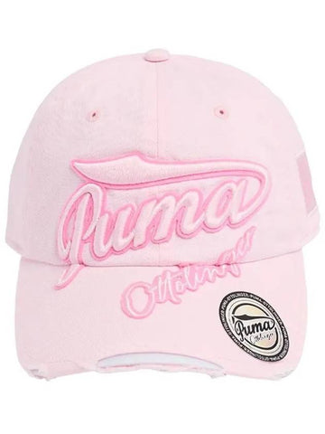 Auto Ringer Distressed Baseball Cap Hat Pink 025184 02 - PUMA - BALAAN 1