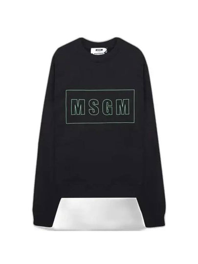 Box Logo Sweatshirt Black - MSGM - BALAAN 2