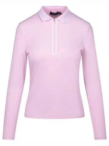 Featherweight Silky Tech Nylon Quarter Zip Polo G4LC0K863 Blush Women - G/FORE - BALAAN 1