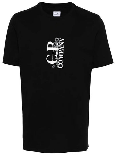 30/1 Jersey British Sailor Short Sleeve T-Shirt Black - CP COMPANY - BALAAN 2