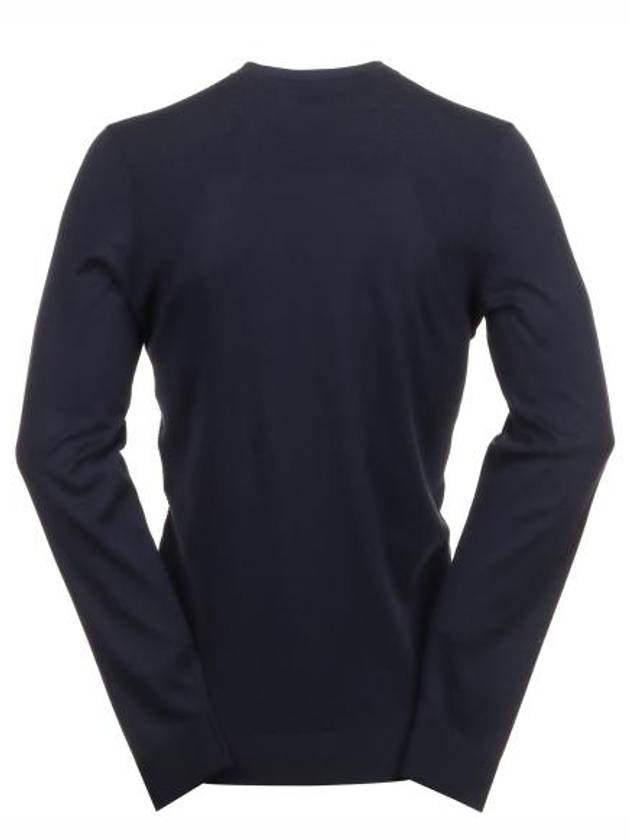 Momentum Lite Crew Neck Long Sleeve T-Shirt Navy - HUGO BOSS - BALAAN 3