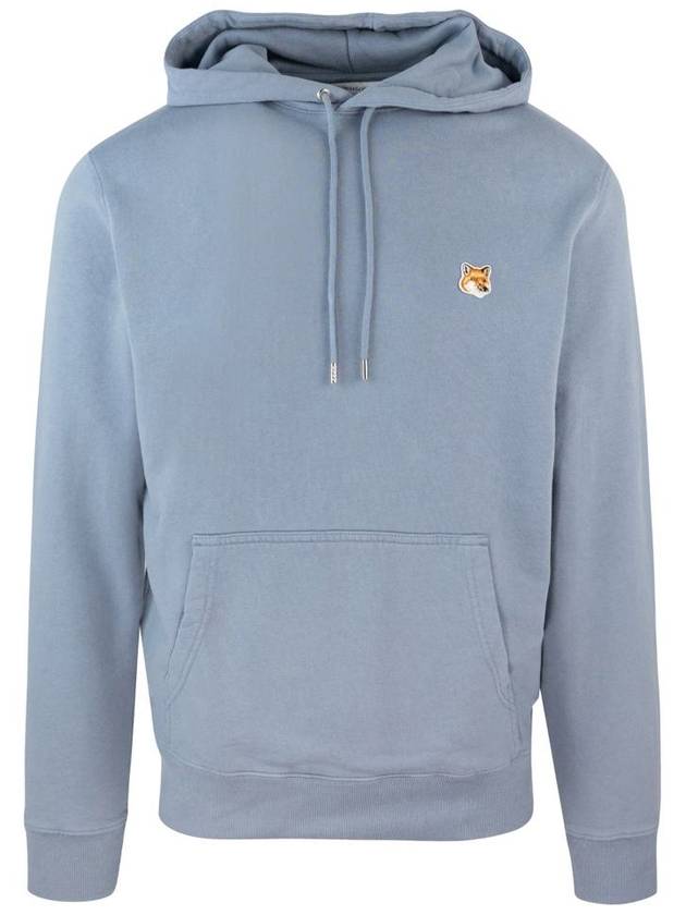 Fox Head Patch Regular Hoodie Light Blue - MAISON KITSUNE - BALAAN 2