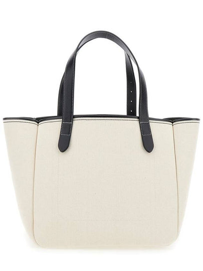 White Shopper With Jw Logo On The Front In Canvas And Leather Woman - JW ANDERSON - BALAAN 2