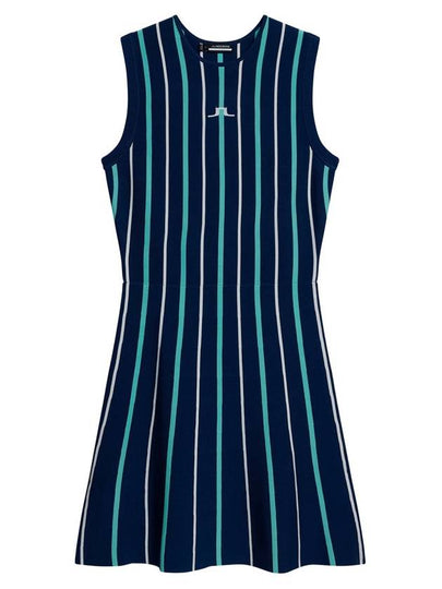 Women's Kijana Knit Golf Short Dress Estate Blue - J.LINDEBERG - BALAAN 2