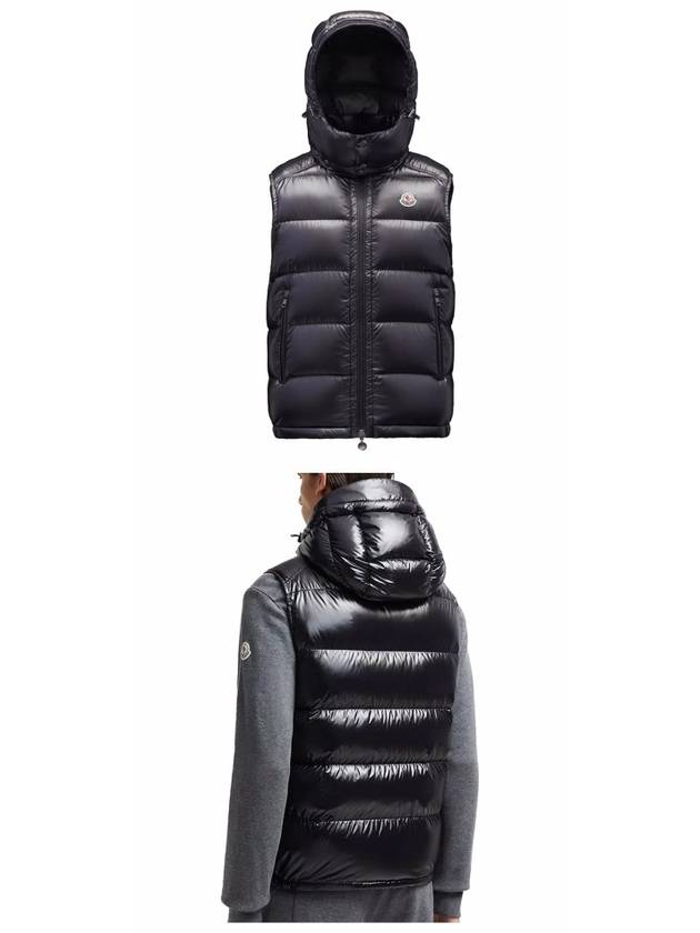 1A00116 68950 999 BORMES Down Padded Vest Black Men s TEO - MONCLER - BALAAN 4