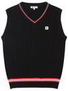 V-neck knit vest OF2002GBBLACK - ONOFF - BALAAN 2