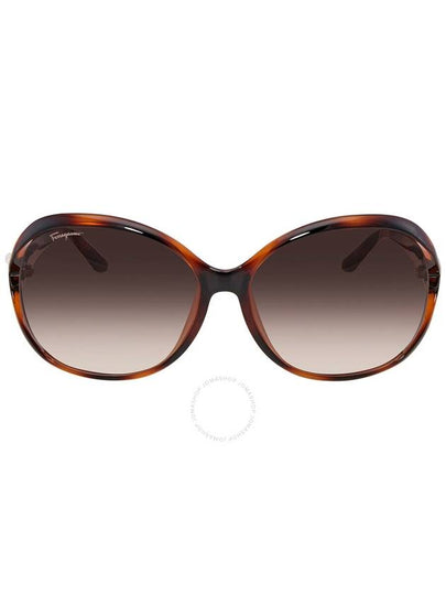 Eyewear Oval Sunglasses Brown - SALVATORE FERRAGAMO - BALAAN 2