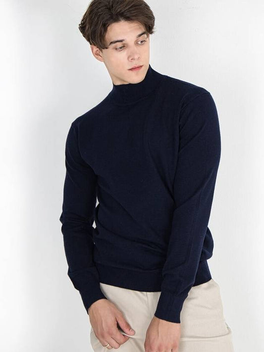 Traverto Basic Semi-polar Knit Navy - GOLD PERCENT - BALAAN 2