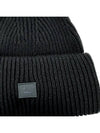 Small Face Logo Beanie Black - ACNE STUDIOS - BALAAN 4