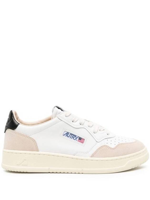 Medalist Leather Suede Black Tab Low Top Sneakers White - AUTRY - BALAAN 2