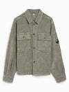 Corduroy Button Utility Shirt Jacket Green - CP COMPANY - BALAAN 2