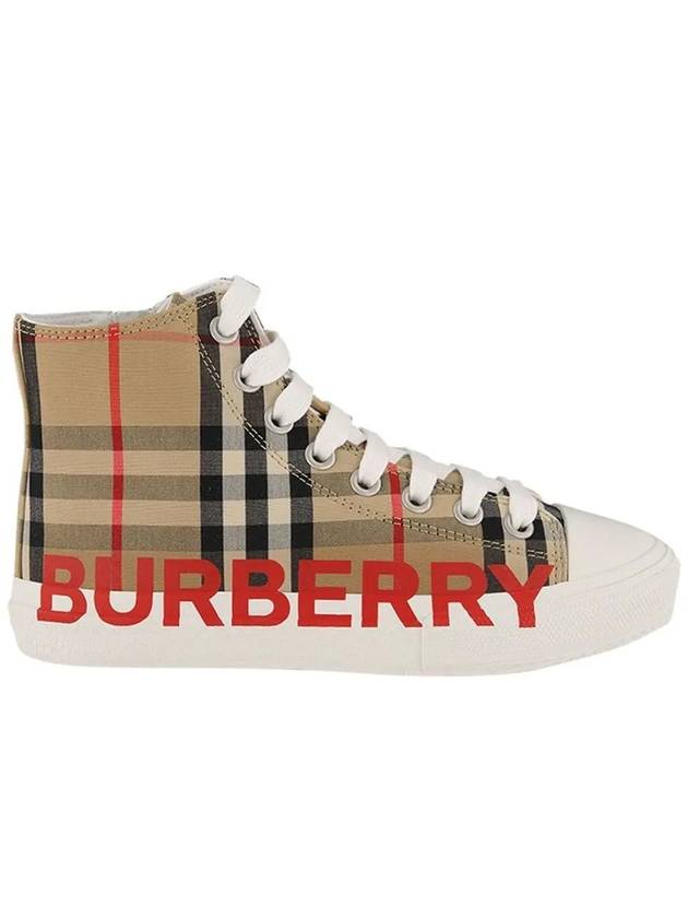 Vintage Check Logo Print High Top Sneakers Archive Beige - BURBERRY - BALAAN 3