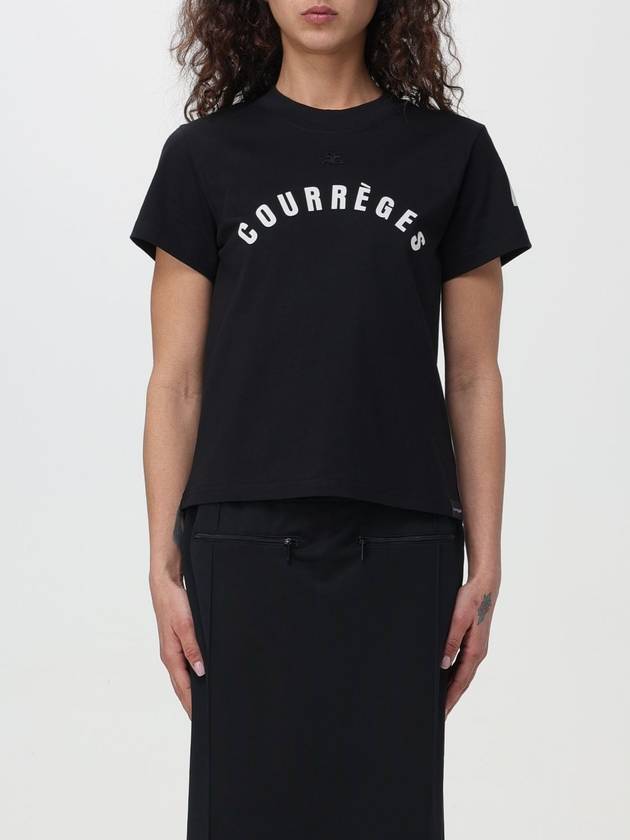 T-shirt Courrèges in jersey con logo - COURREGES - BALAAN 1