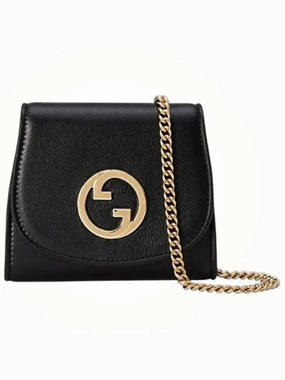 Blondie Medium Chain Strap Half Wallet Black - GUCCI - BALAAN 2