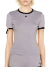 Courrèges Buckle Contrast Short Sleeve TShirt 124JTS117JS0070 B102 - COURREGES - BALAAN 3