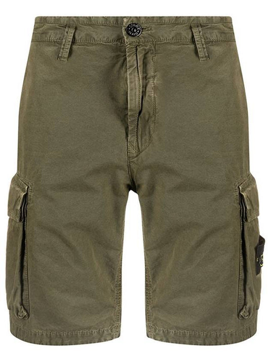 Men's Waffen Bermuda Cargo Shorts Khaki - STONE ISLAND - BALAAN 1