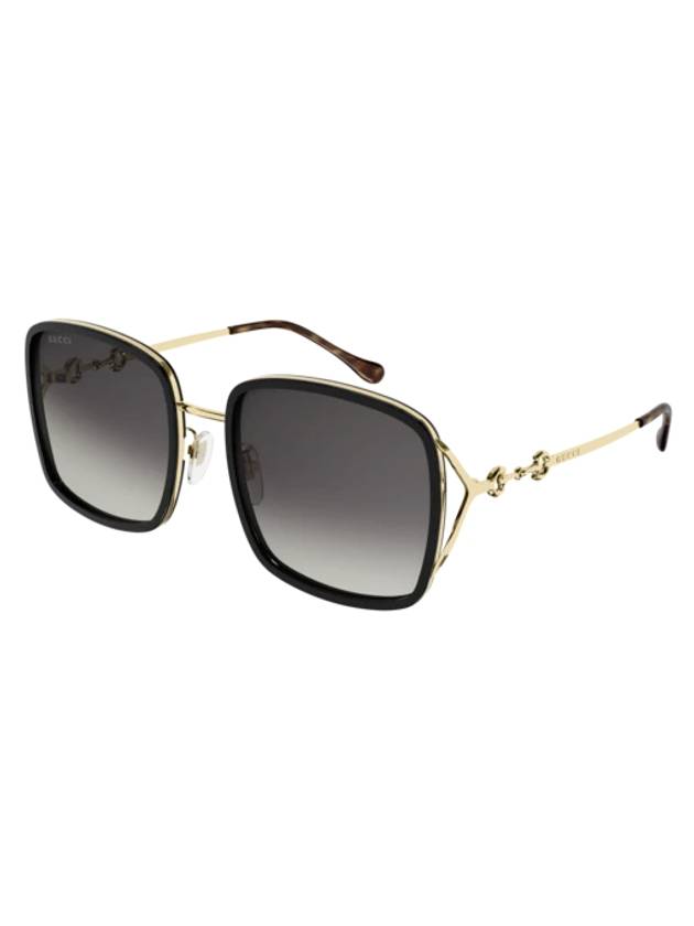 Eyewear Square Gray Lens Sunglasses Black - GUCCI - BALAAN 1