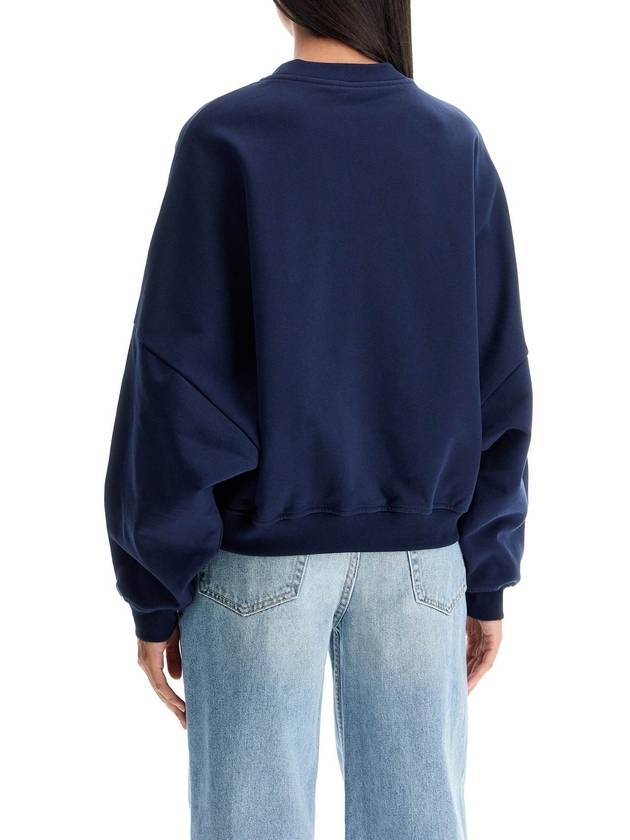 Logo Print Cotton Sweatshirt Blue - MARNI - BALAAN 4