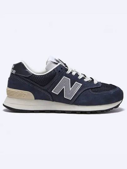 574 Low Top Sneakers Premium Hard Navy - NEW BALANCE - BALAAN 2