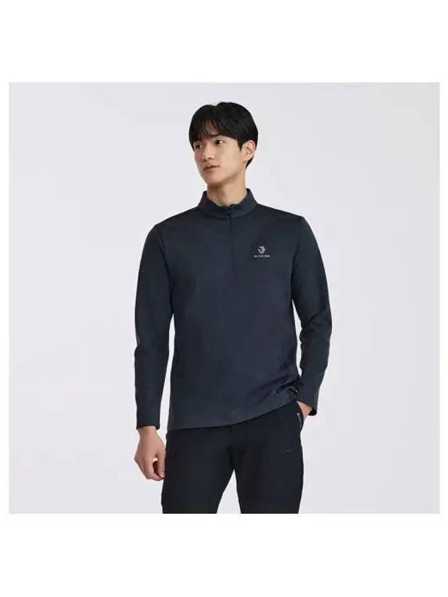 BLACKYAK Men s Jacquard Warm Zip up Tee CH - BLACKBROWN - BALAAN 1