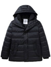 Men's Goose Down Quilted Hood Padded Black - SOLEW - BALAAN 2