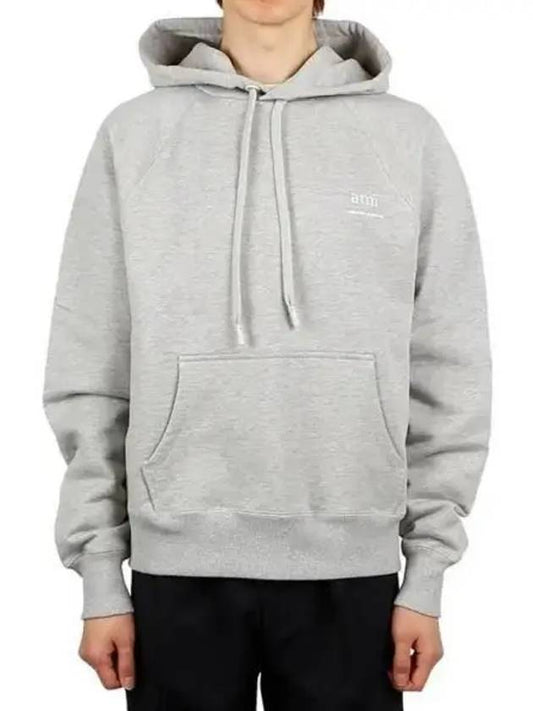 Alexandre Mattiussi Logo Print Hoodie Grey - AMI - BALAAN 2