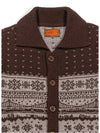 Men's City Wool Collar Knit Cardigan Brown I3WC01BR - IOEDLE - BALAAN 4