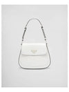 Cleo Brushed Leather Flap Shoulder Bag White - PRADA - BALAAN 2