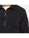 Lens Wappen Half Zip Anorak Black - CP COMPANY - BALAAN 4