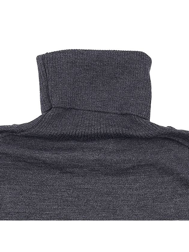 Heart Logo Wool Turtleneck Grey - AMI - BALAAN 8