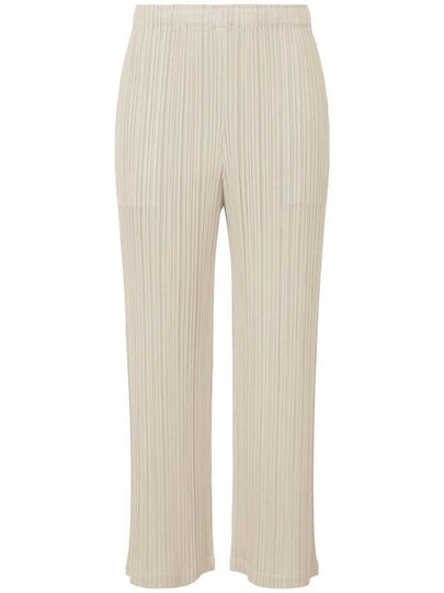 MC February Pleated Straight Pants Ivory - ISSEY MIYAKE - BALAAN 2