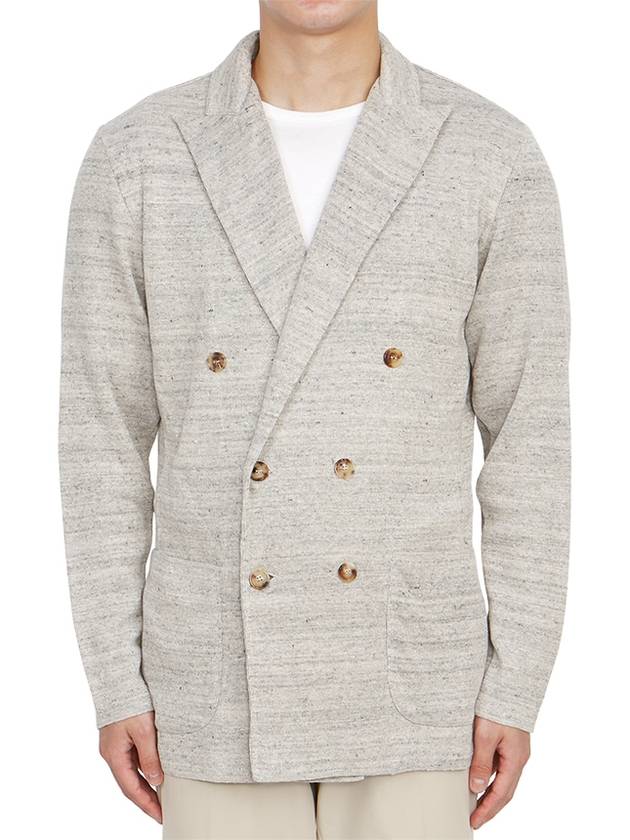 Men's Double Breasted Cardigan Gray - RVR LARDINI - BALAAN 2