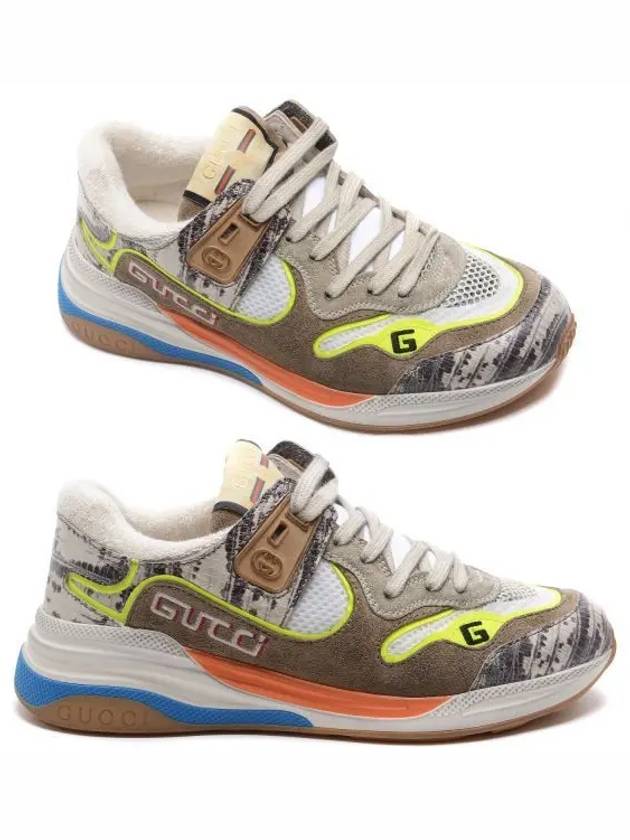 Ultrapace Low Top Sneakers Brown Yellow - GUCCI - BALAAN 2