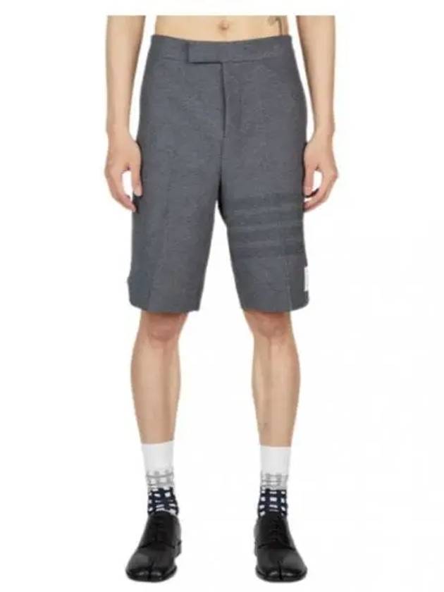 Tech Twill 4 line Bermuda Shorts Gray MJQ159A 035 - THOM BROWNE - BALAAN 1