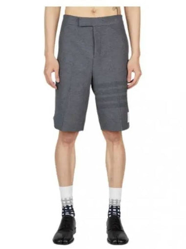 Tech Twill 4 line Bermuda Shorts Gray MJQ159A 035 - THOM BROWNE - BALAAN 1