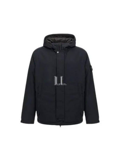 Techno Fabric Hooded Jacket Navy - STONE ISLAND - BALAAN 2