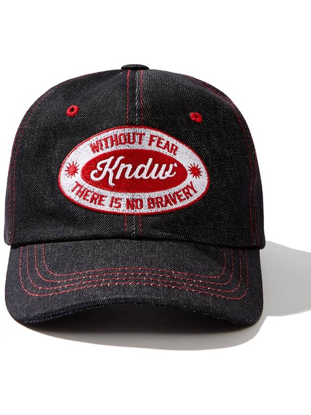 K-end logo wappen denim trucker cap black - KND - BALAAN 3