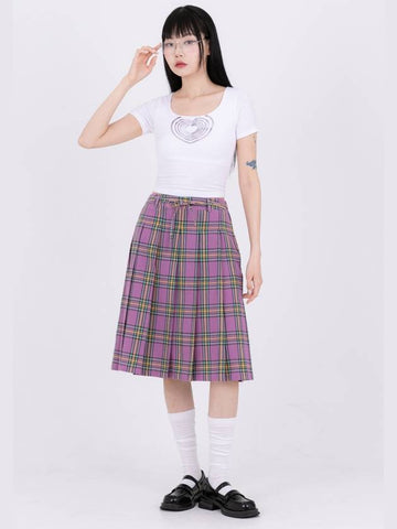 Lovely Chic Checkered Midi Skirt - NAAIEEN - BALAAN 1